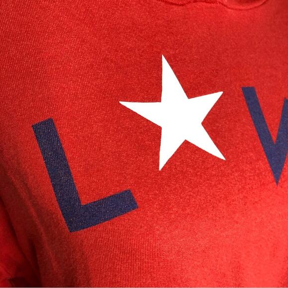 Sundry red LOVE hooded sweatshirt size 1 or Small - Picture 6 of 15